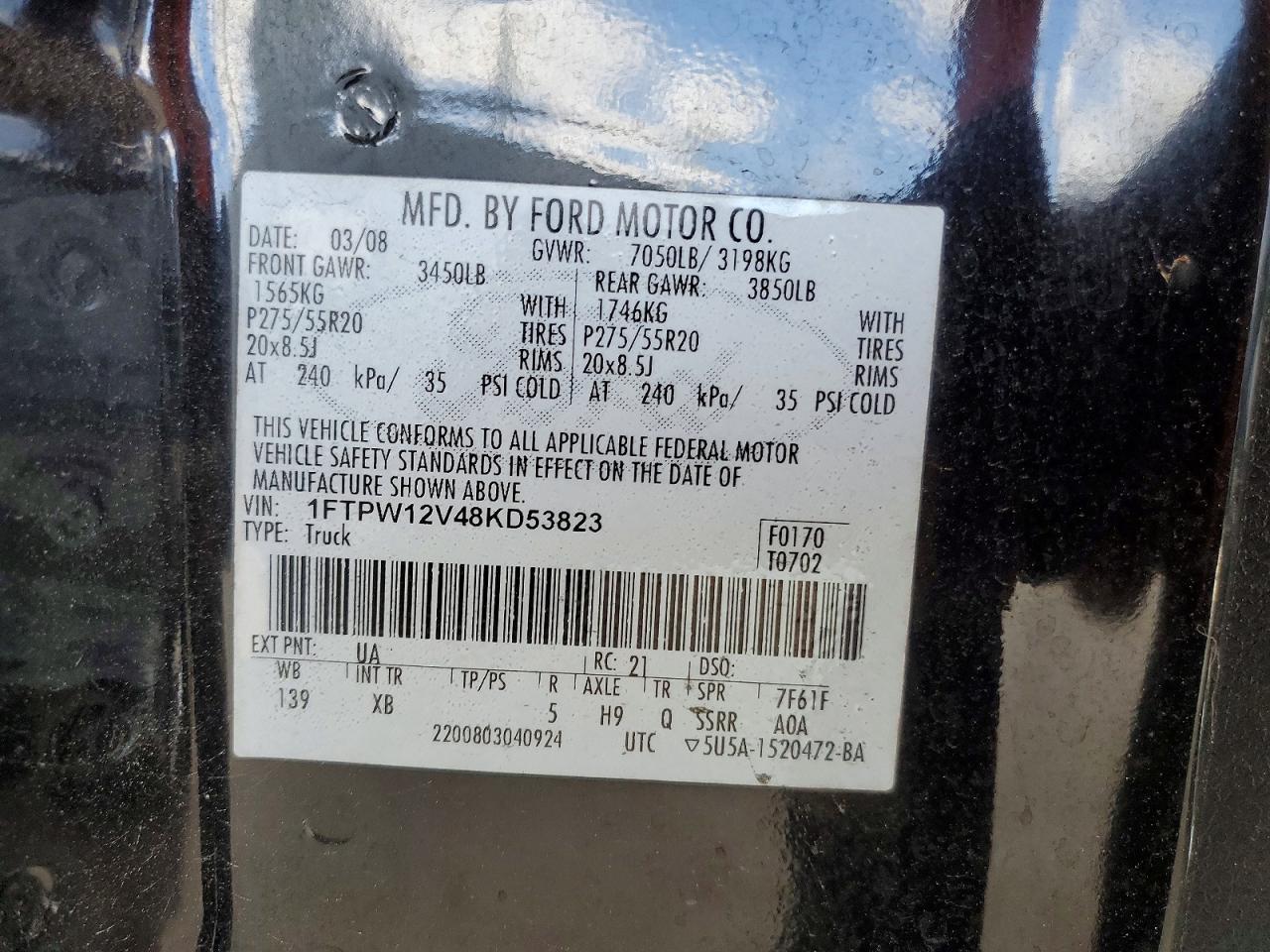 2008 Ford F150 Supercrew