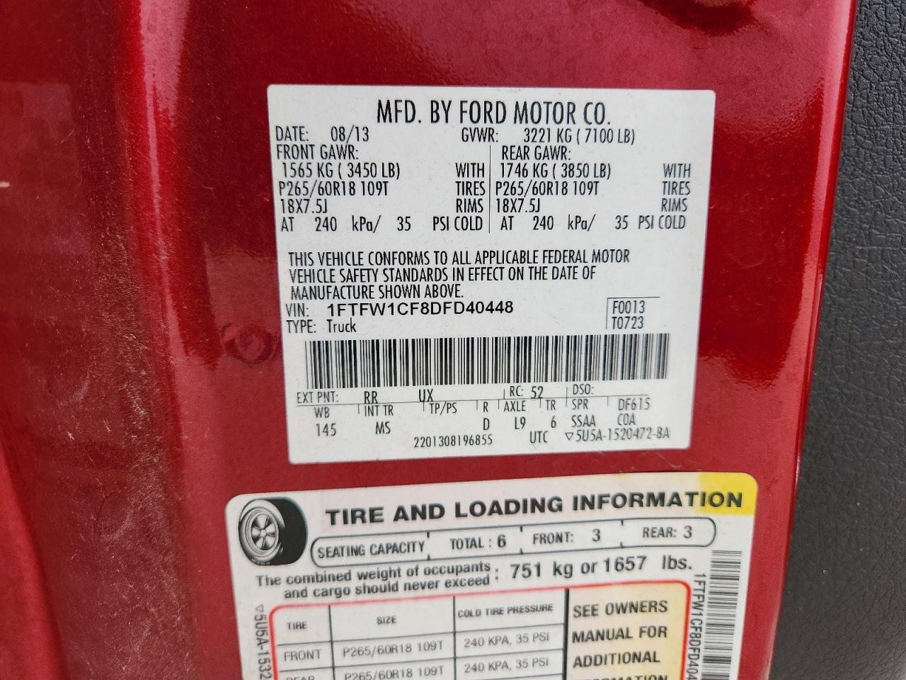 2013 Ford F150XLT