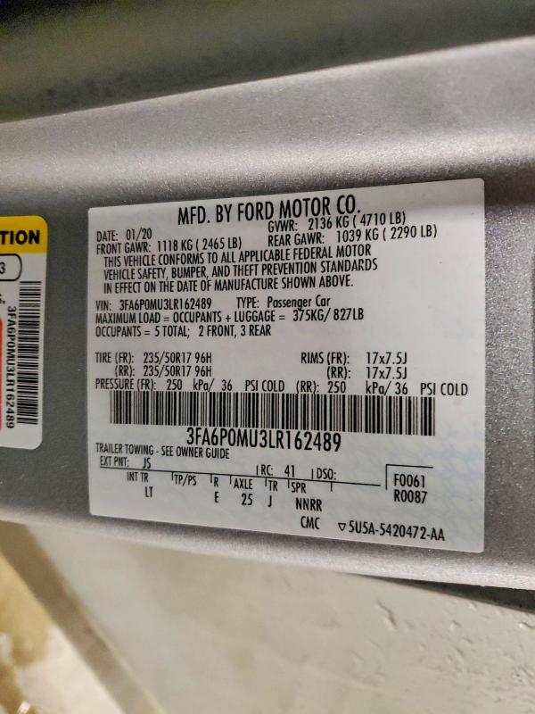 2020 Ford Fusion sel