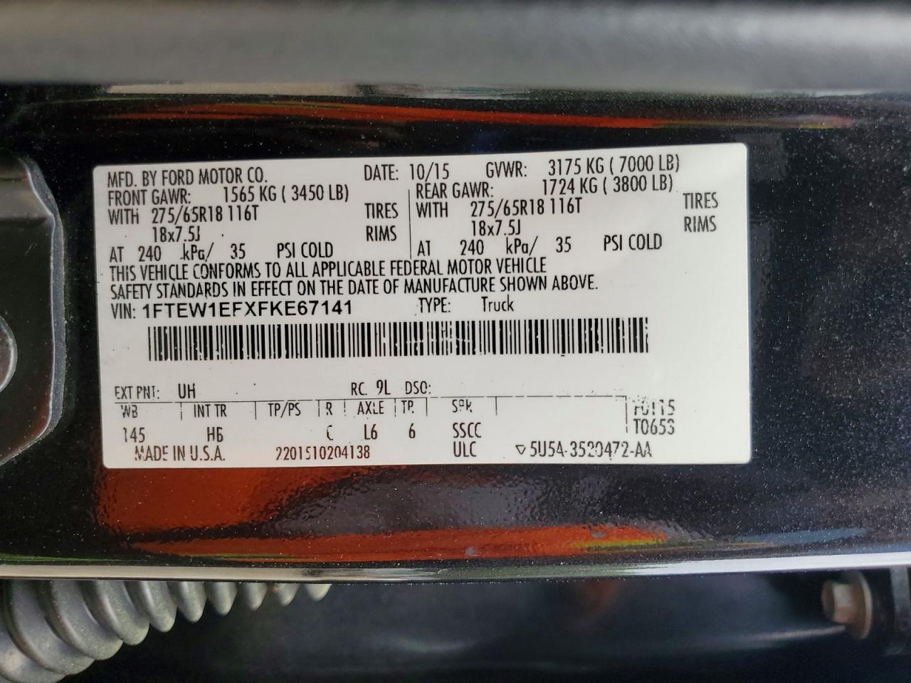 2015 Ford F150 Supercrew