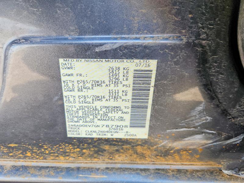2016 Nissan Frontier SV