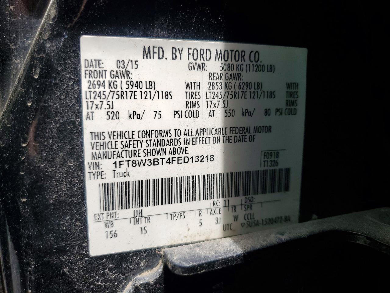 2015 Ford F350 Super Duty