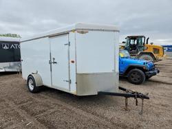 Salvage trucks for sale at Greenwood, NE auction: 2012 H & H FD-306 REV A Enclosed Cargo Trailer