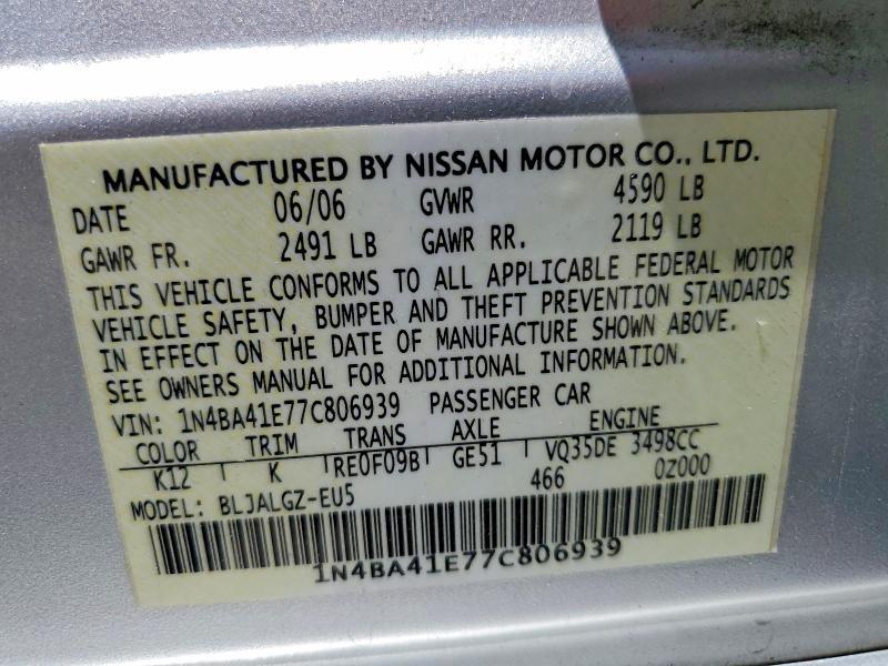 2007 Nissan Maxima 3.5 se