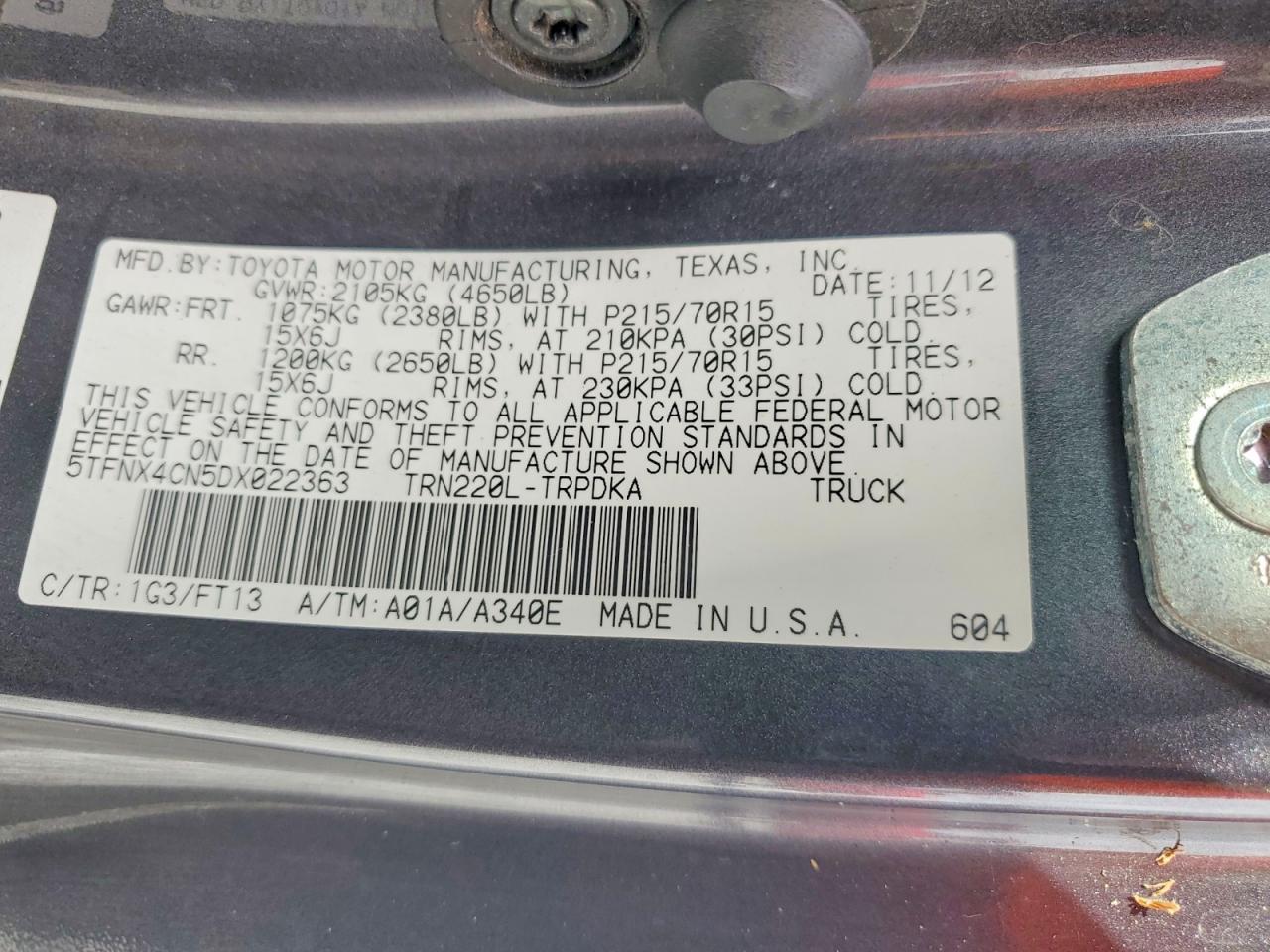 2013 Toyota Tacoma Base