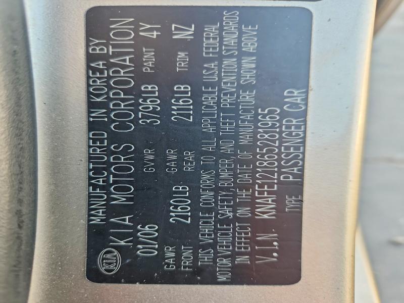 2006 KIA Spectra ex