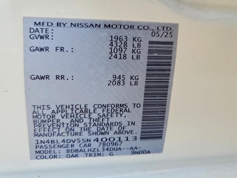 2025 Nissan Altima 2.5 sv