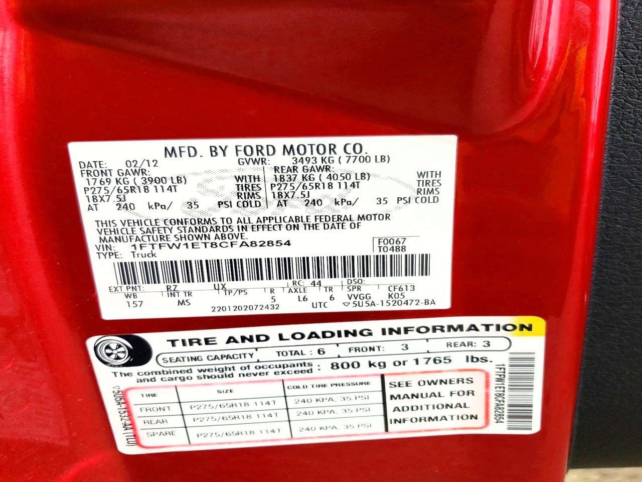2012 Ford F150 Supercrew
