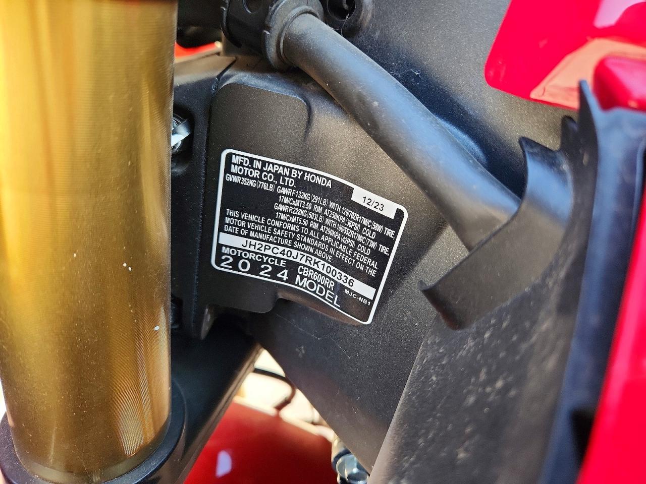 2024 Honda CBR600 RR