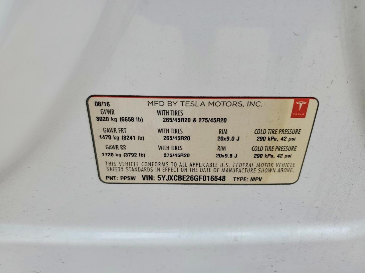 2016 Tesla Model x