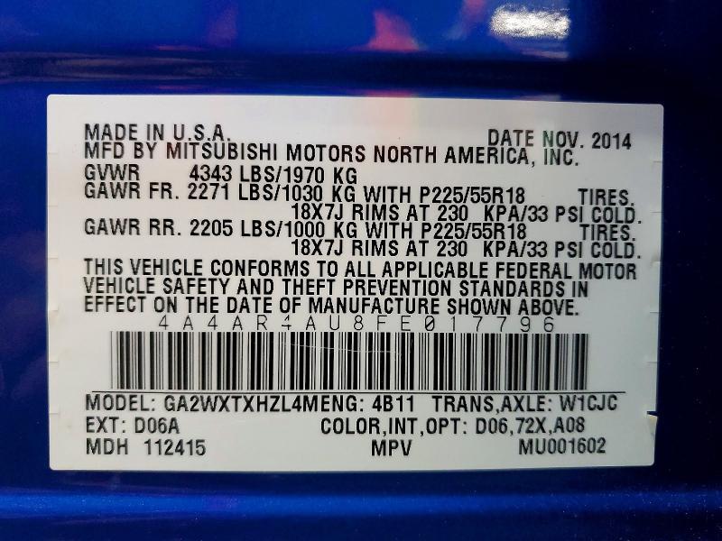 2015 Mitsubishi Outlander Sport se