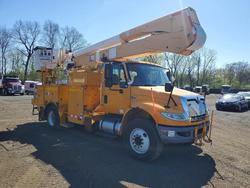 Salvage trucks for sale at New Britain, CT auction: 2011 International 4400 Bucket Truck