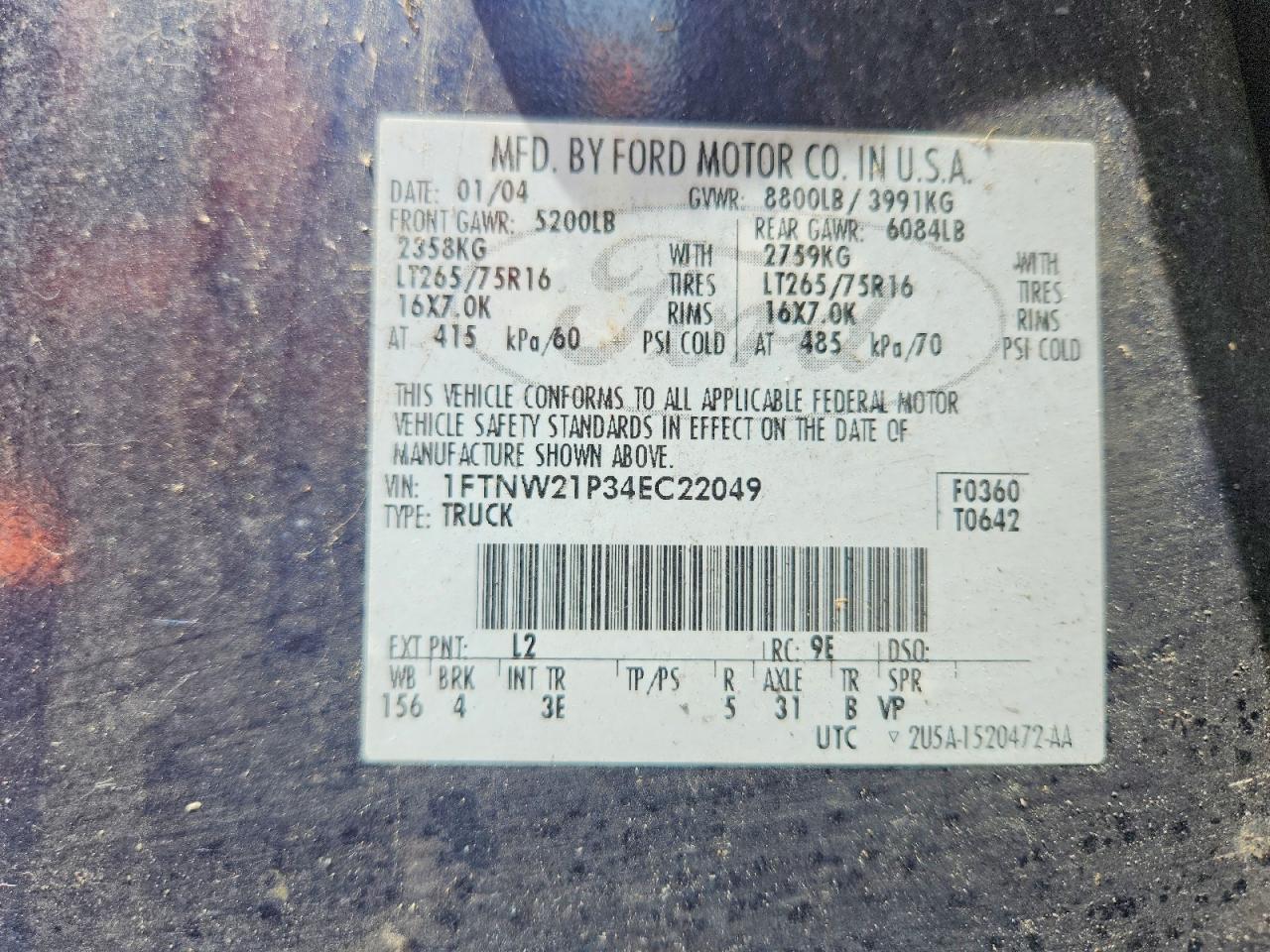 2004 Ford F250 Super Duty