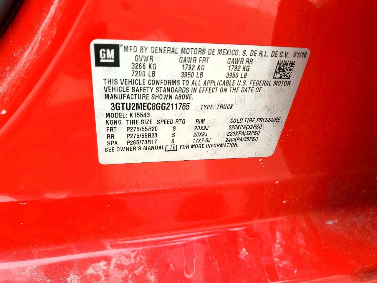 2016 GMC Sierra K1500 SLE