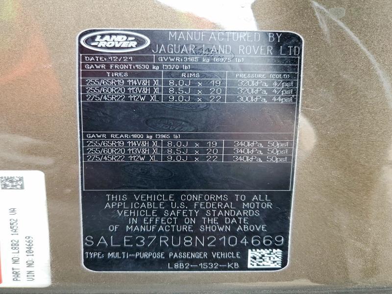 2022 Land Rover Defender 110 X-dynamic hse