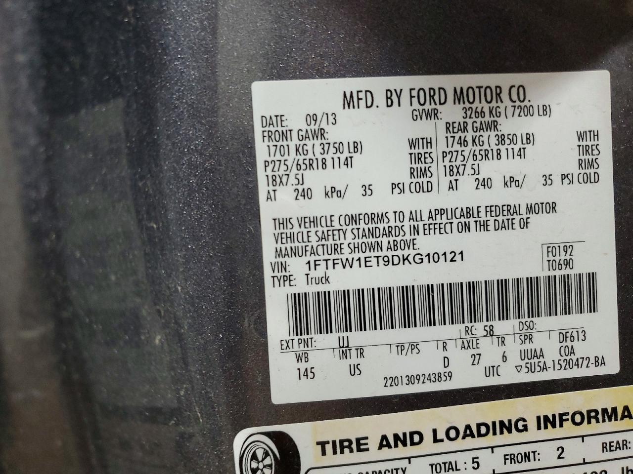 2013 Ford F150 Supercrew