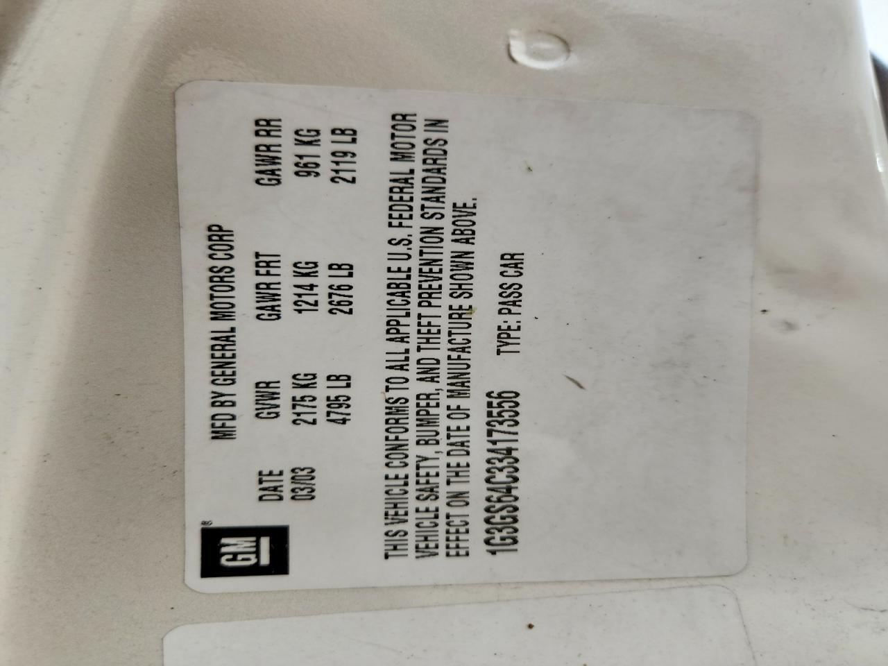 2003 Oldsmobile Aurora 4.0