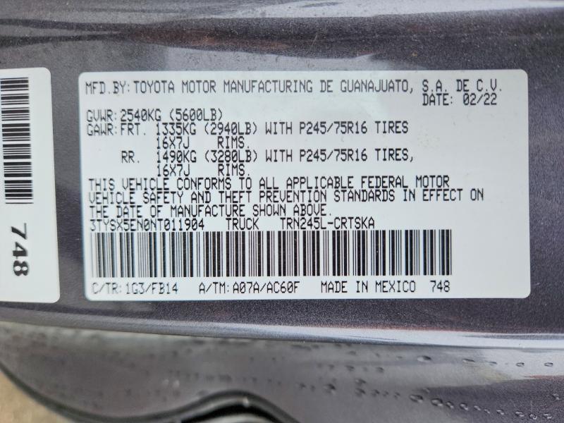 2022 Toyota Tacoma SR