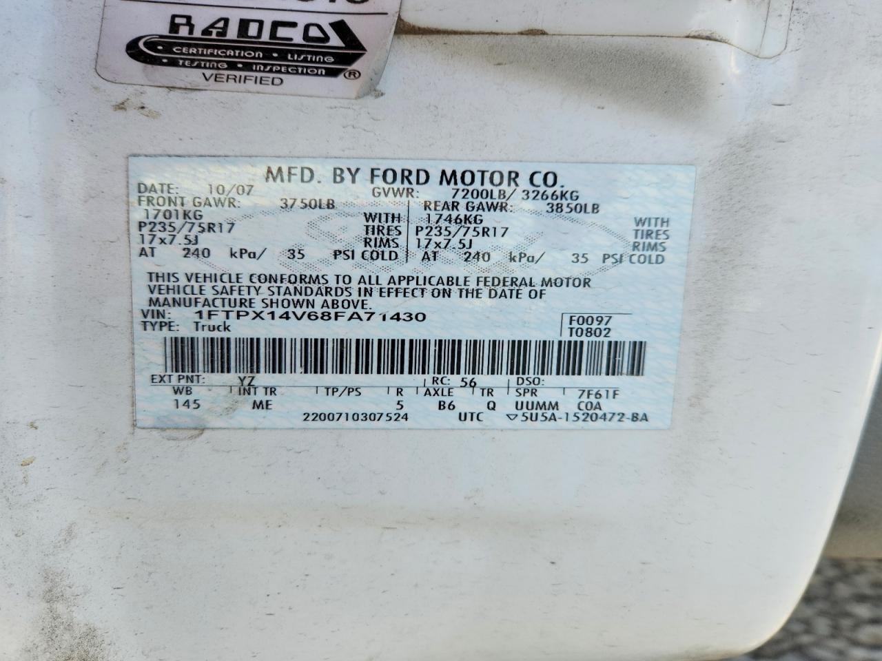 2008 Ford F150