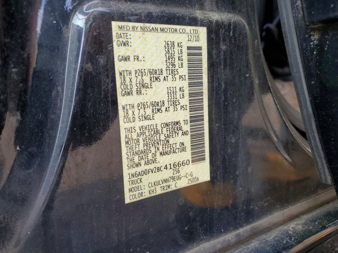 2011 Nissan Frontier SV V6