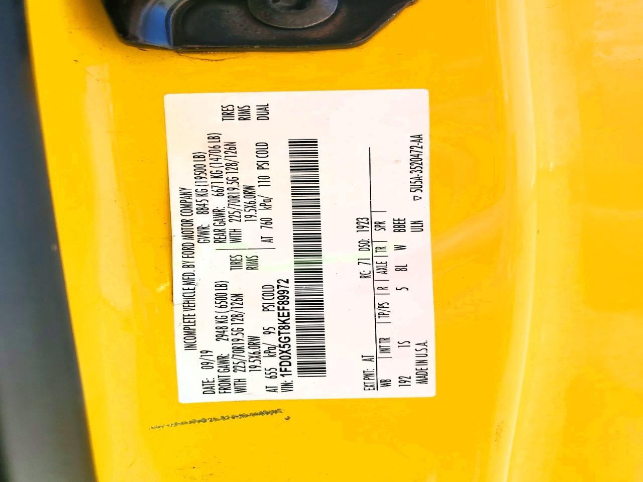 2019 Ford F550 Super Duty