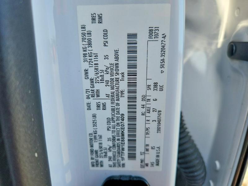2021 Ford F150 Supercrew