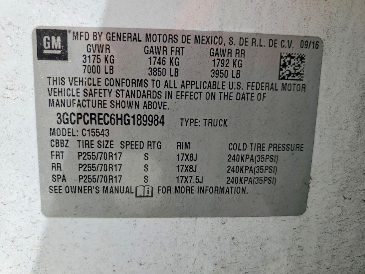 2017 Chevrolet Silverado C1500 LT