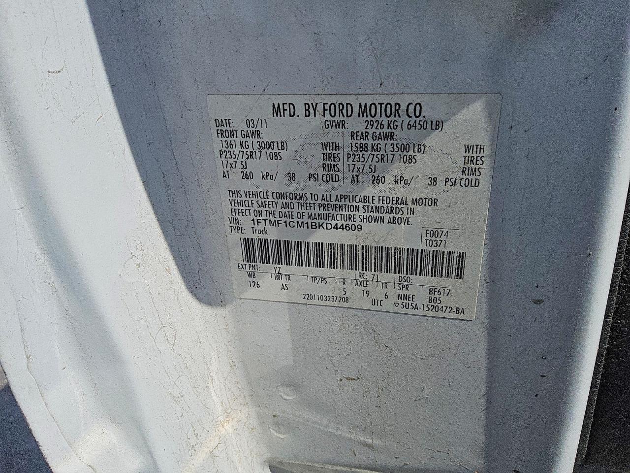 2011 Ford F150