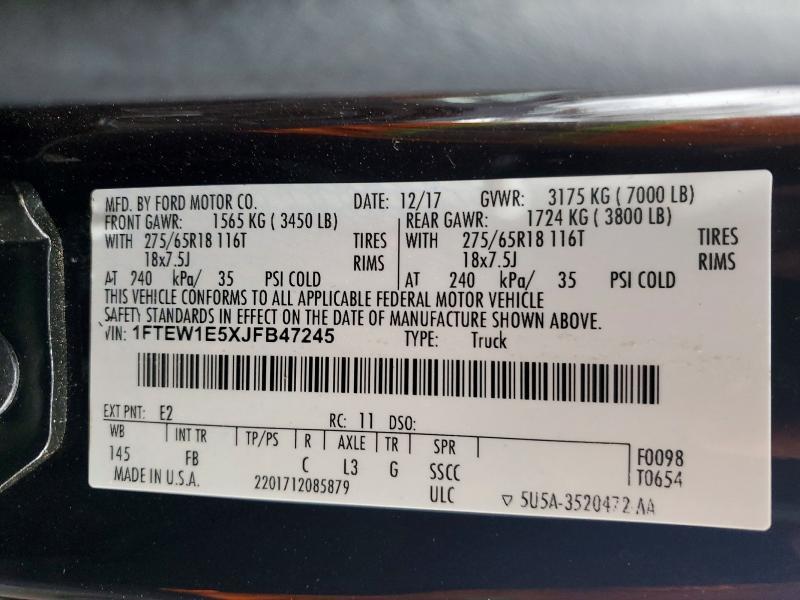 2018 Ford F150 Supercrew