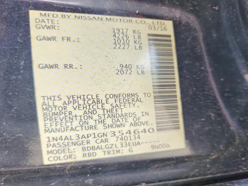 2016 Nissan Altima 2.5 s