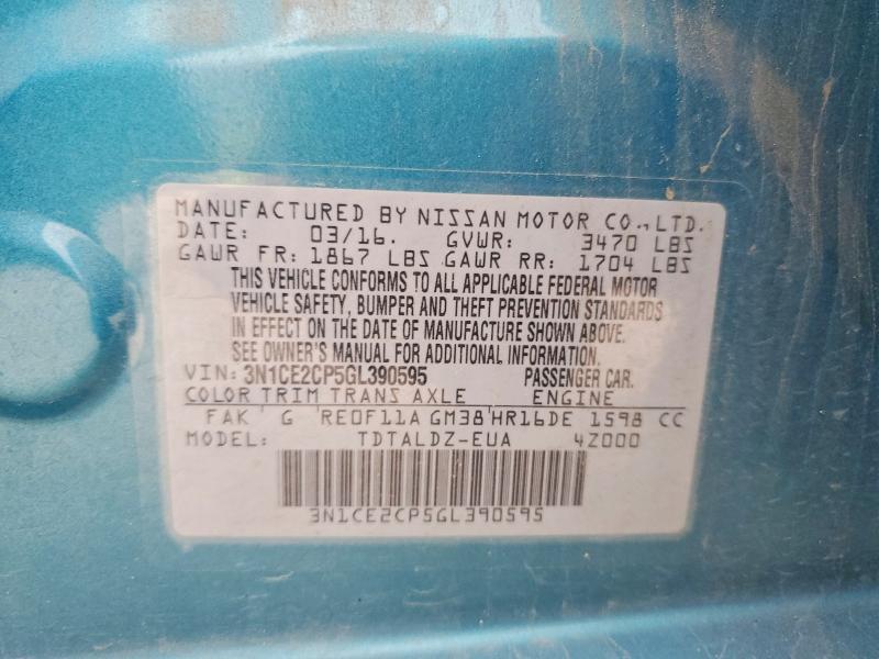 2016 Nissan Versa Note sv