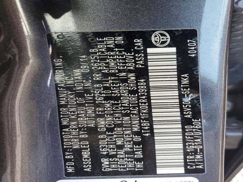 2014 Toyota Camry le