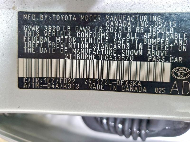 2015 Toyota Corolla s