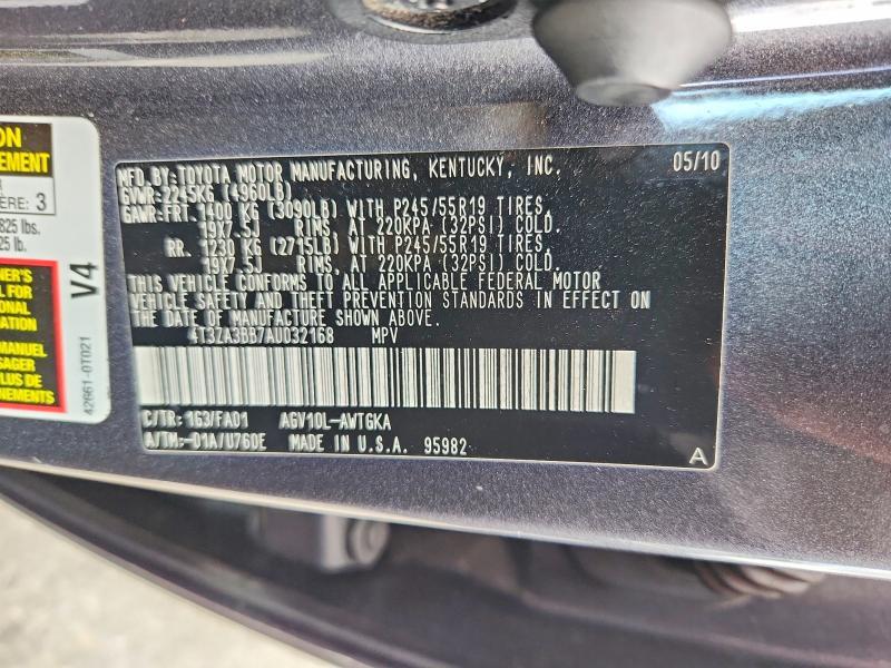 2010 Toyota Venza fwd 4cyl