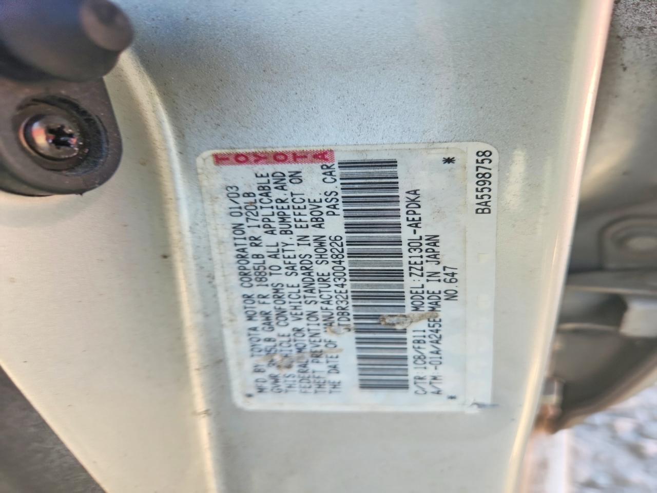 2003 Toyota Corolla ce