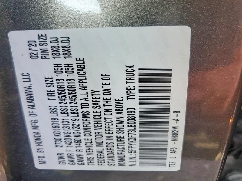 2020 Honda Ridgeline RTL