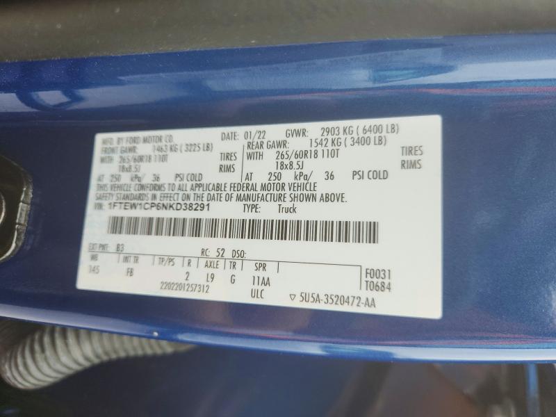 2022 Ford F150 Supercrew