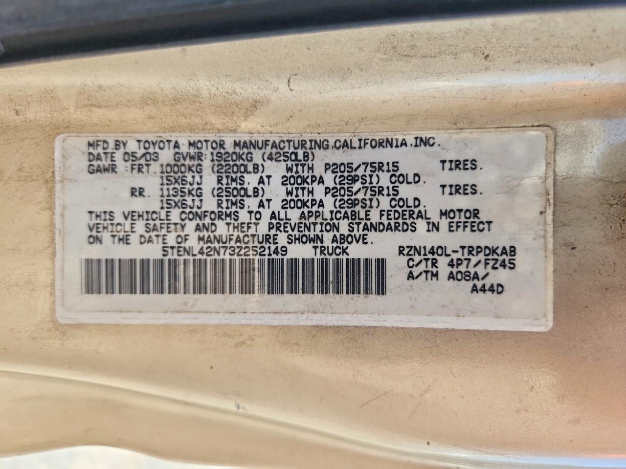 2003 Toyota Tacoma Base