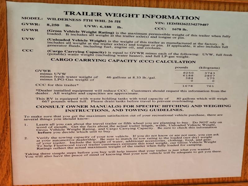 2003 Fleetwood Wilderness Camper