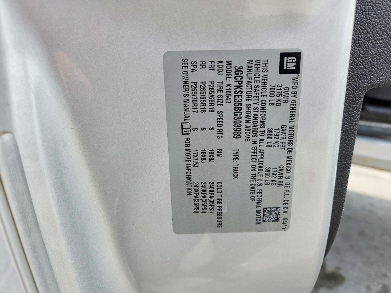 2011 Chevrolet Silverado K1500 LT