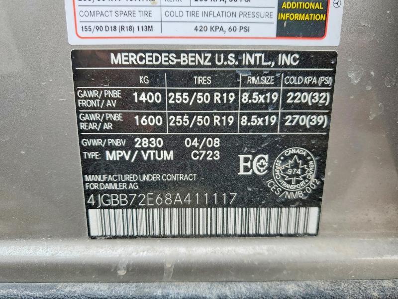 2008 Mercedes-Benz Ml 550