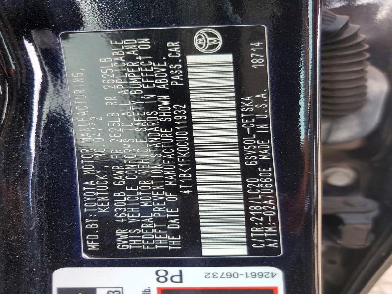 2012 Toyota Camry se V6