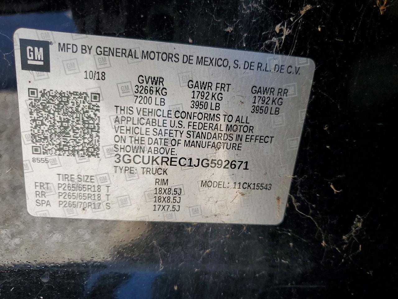 2018 Chev SILV1500 4WD