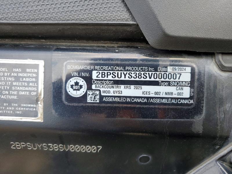 2025 Skidoo XRS Renega