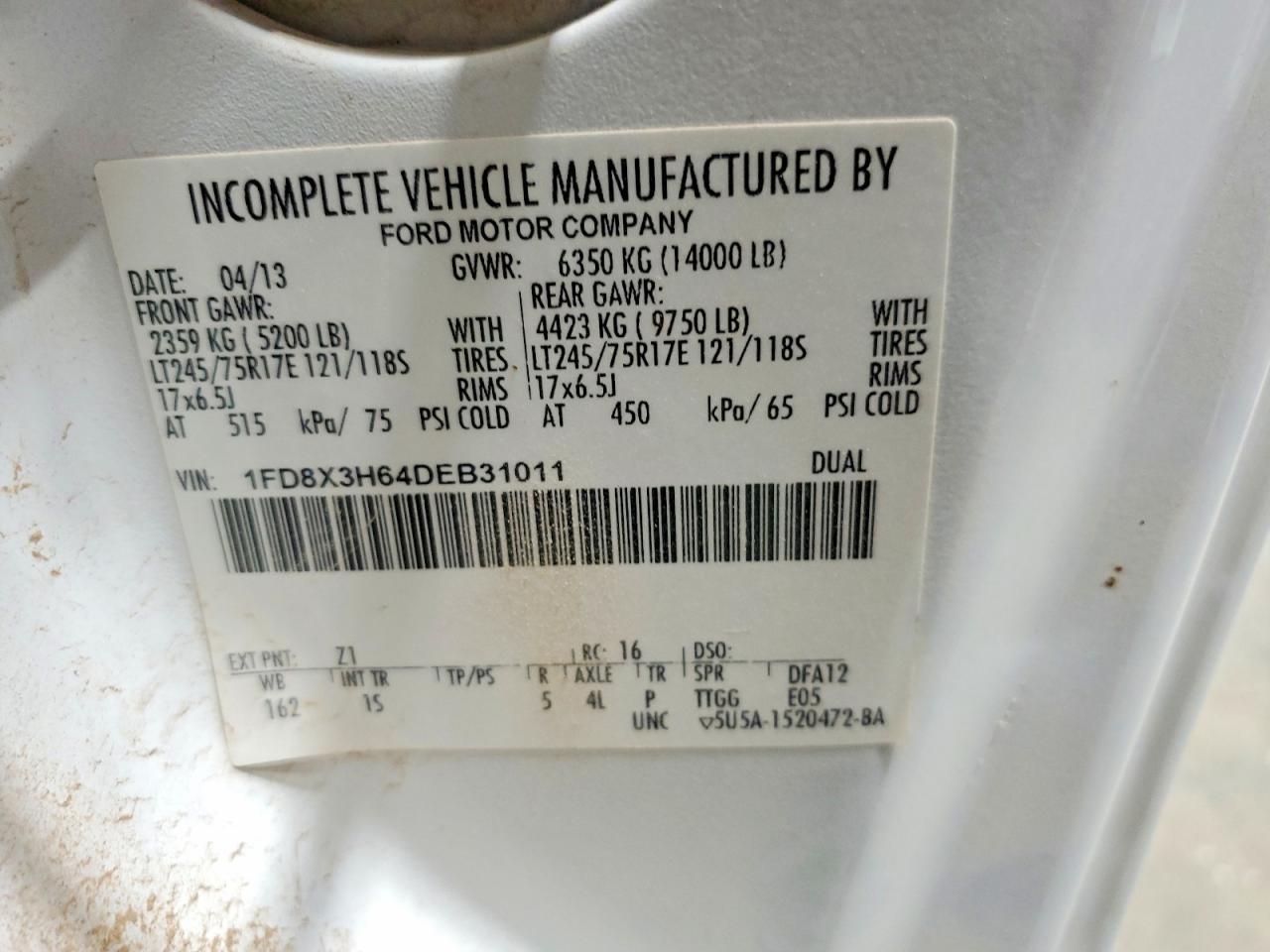 2013 Ford F350 Super Duty Utility / Service Truck