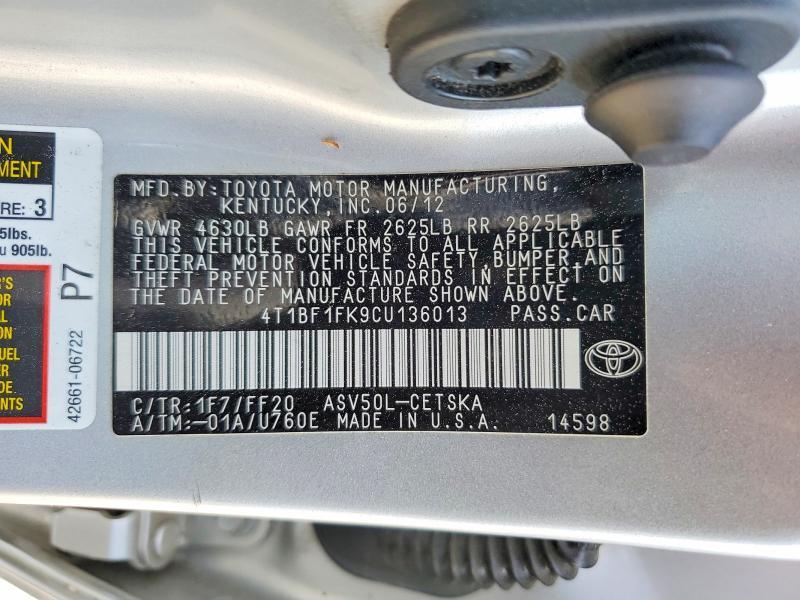 2012 Toyota Camry se