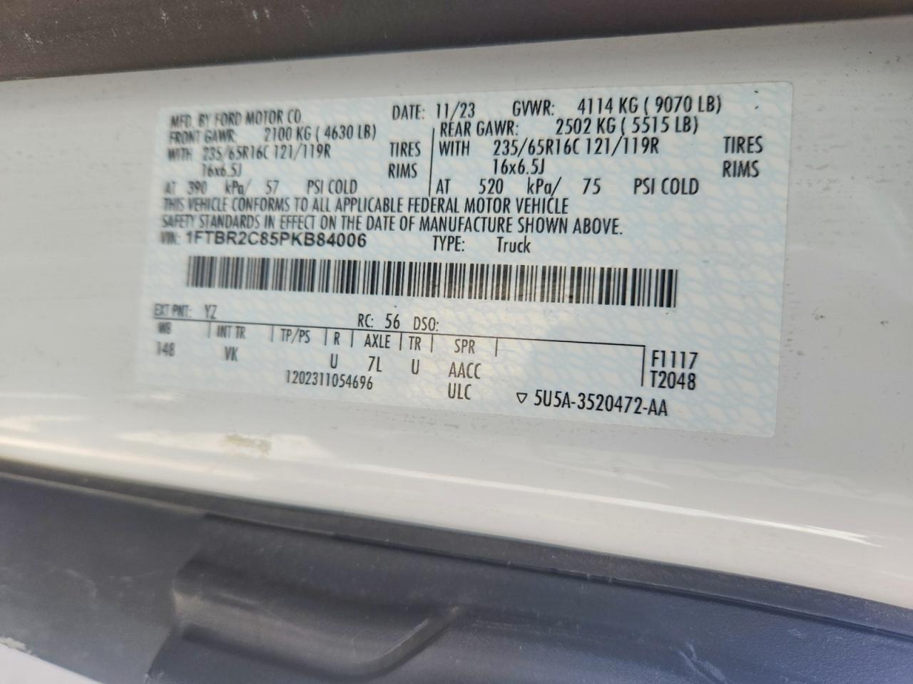 2023 Ford Transit 250 Delivery Van