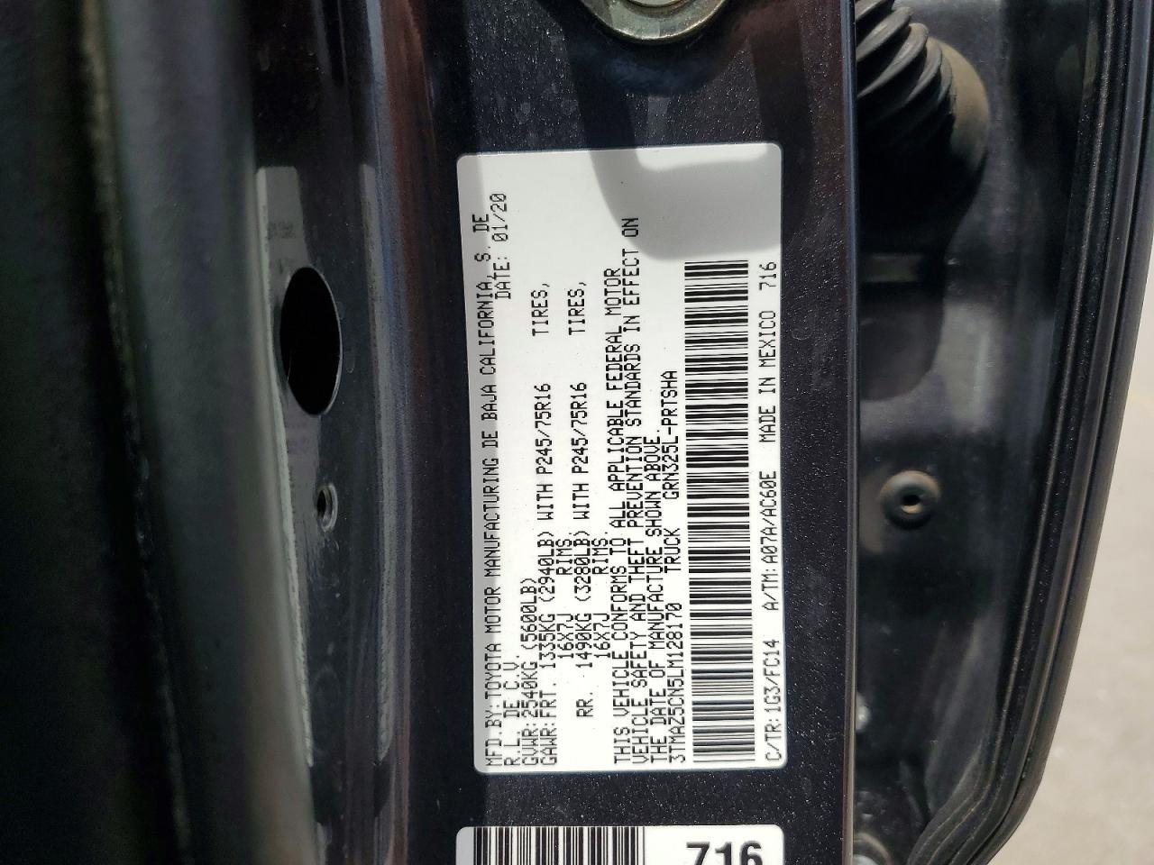 2020 Toyota Tacoma SR5 V6