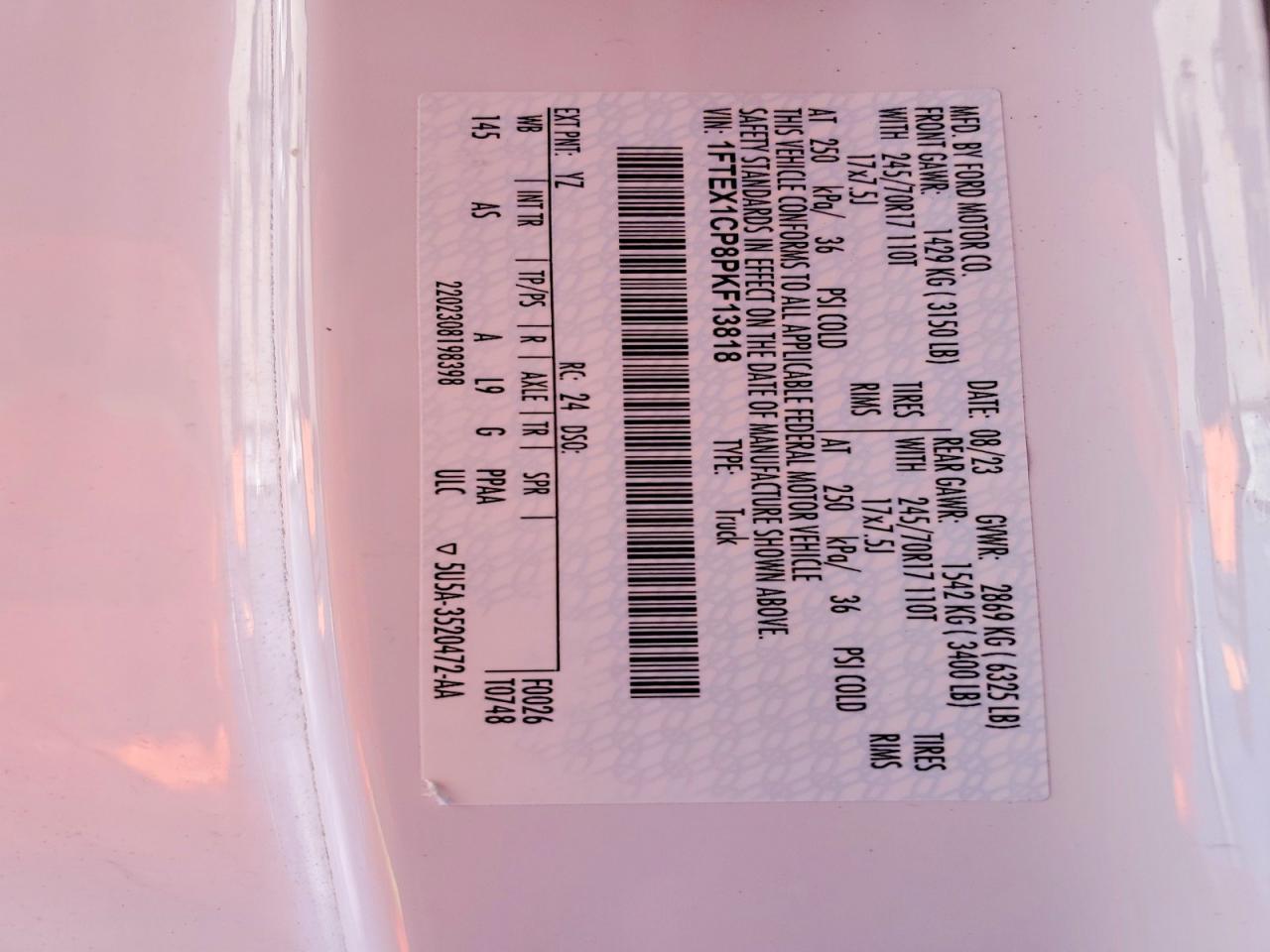 2023 Ford F150 Super Cab