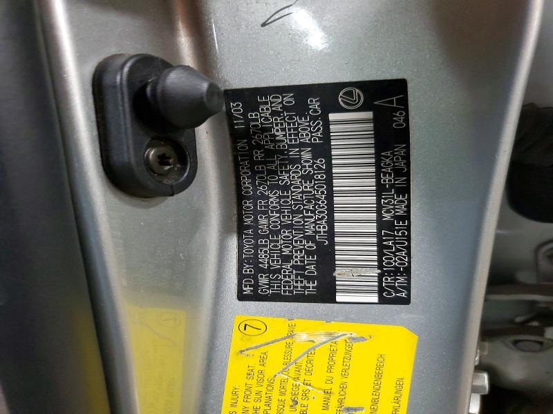 2004 Lexus Es 330 Base
